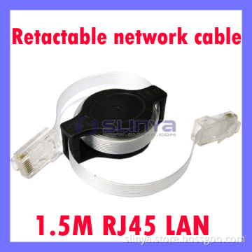 1.5m Retractable Ethernet LAN Cat5e UTP RJ45 Network Cable (SL-C35)